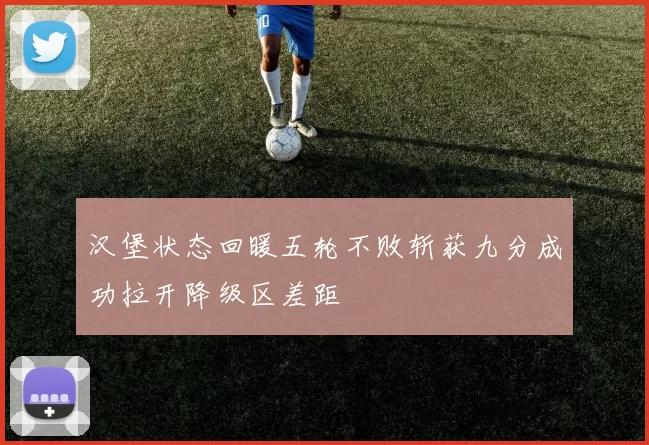 汉堡状态回暖五轮不败斩获九分成功拉开降级区差距